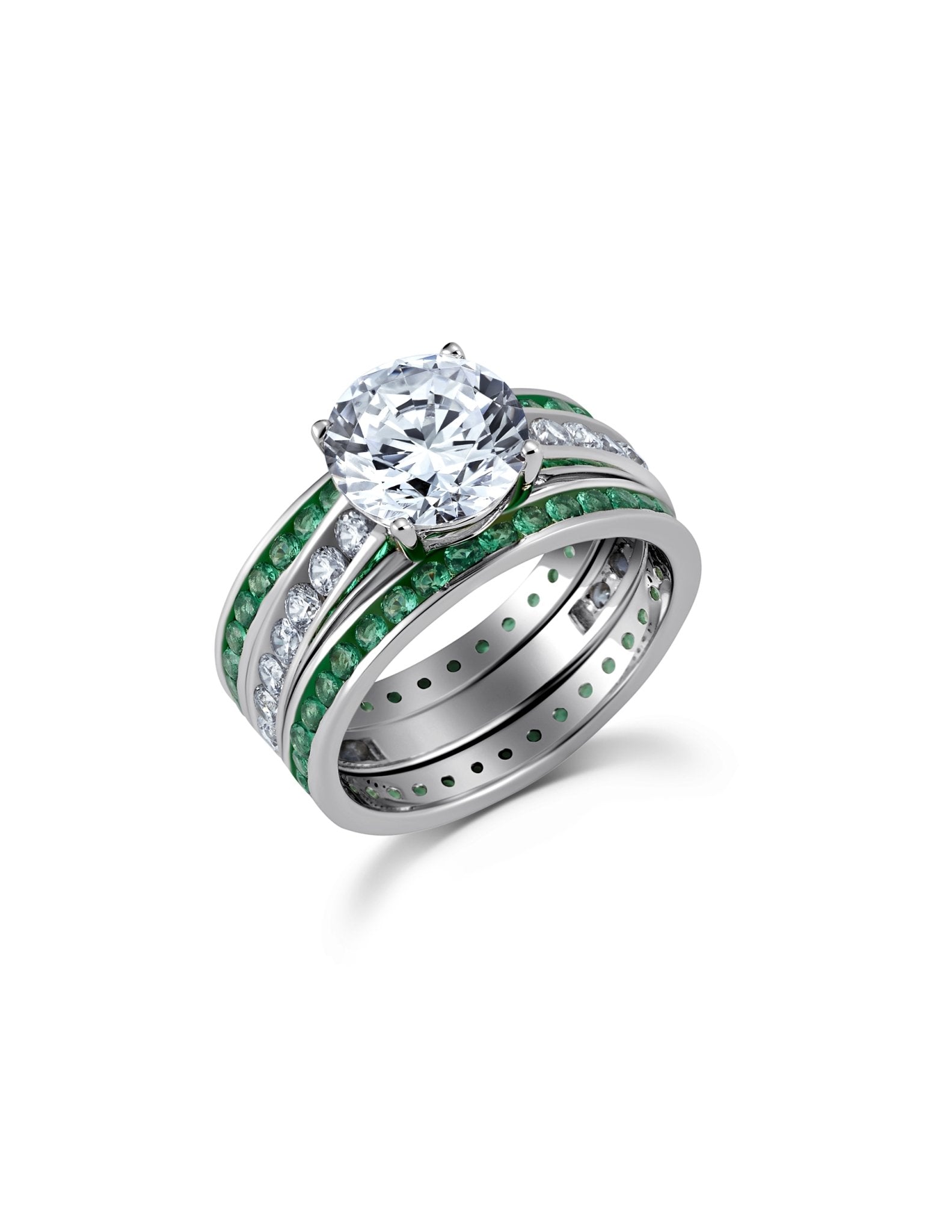 Emerald set hot sale in platinum