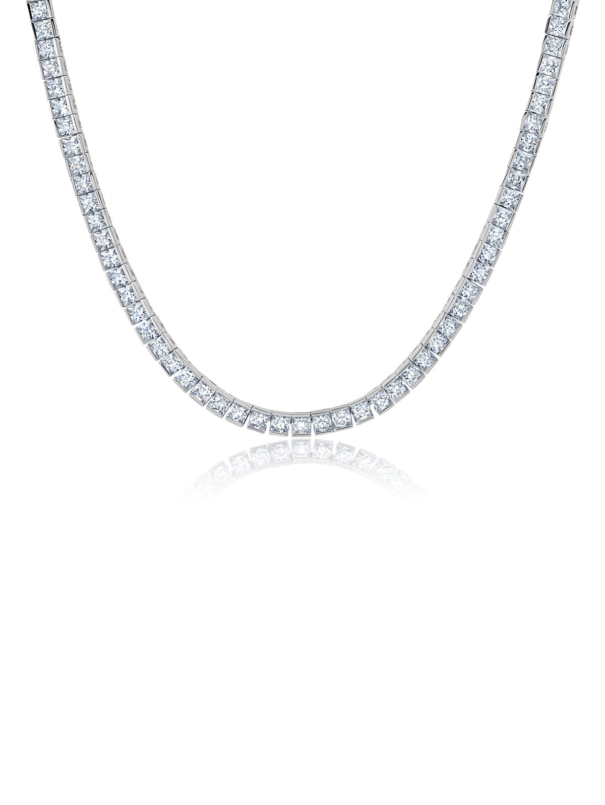 V-Shaped Diamond Tennis Necklace