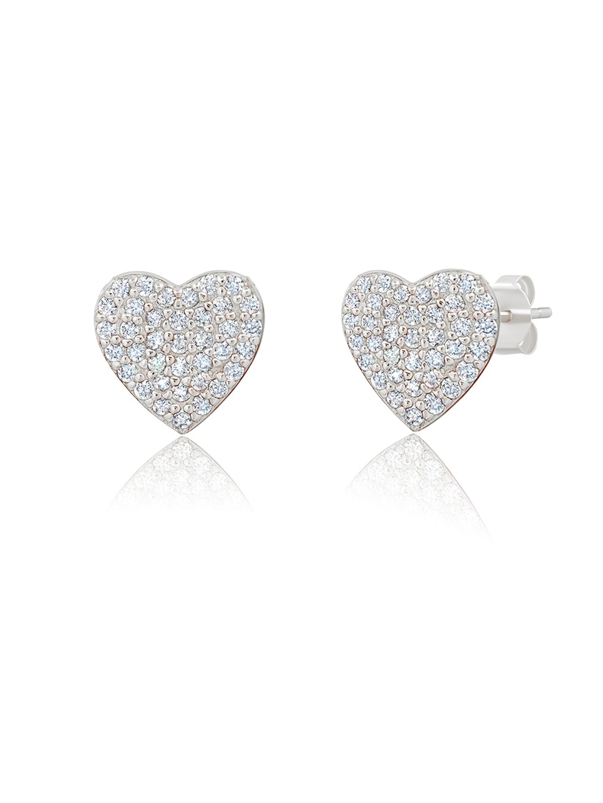 Platinum shop heart earrings