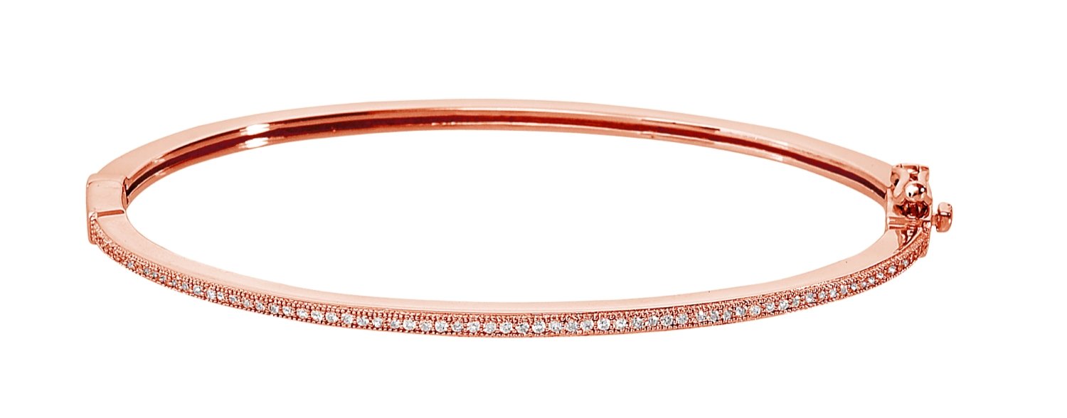 Rose gold hinged on sale bangle