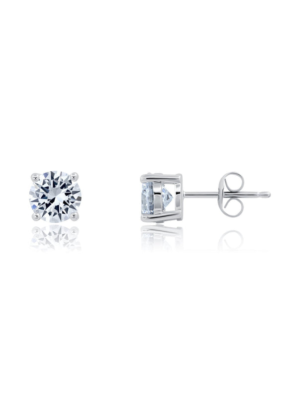 1ct Brilliant Stud Earrings in Platinum - CRISLU