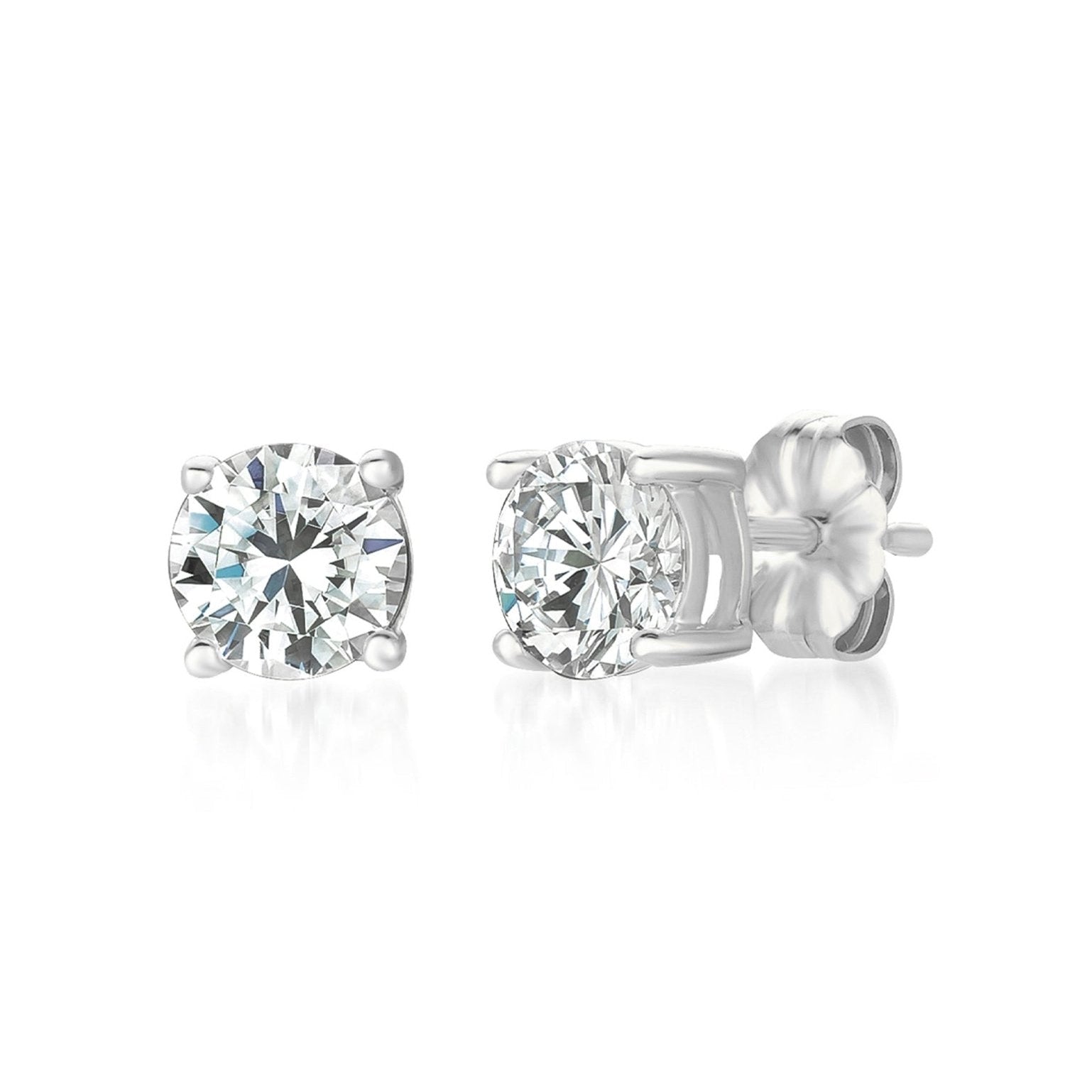 1ct Brilliant Stud Earrings in Platinum - CRISLU