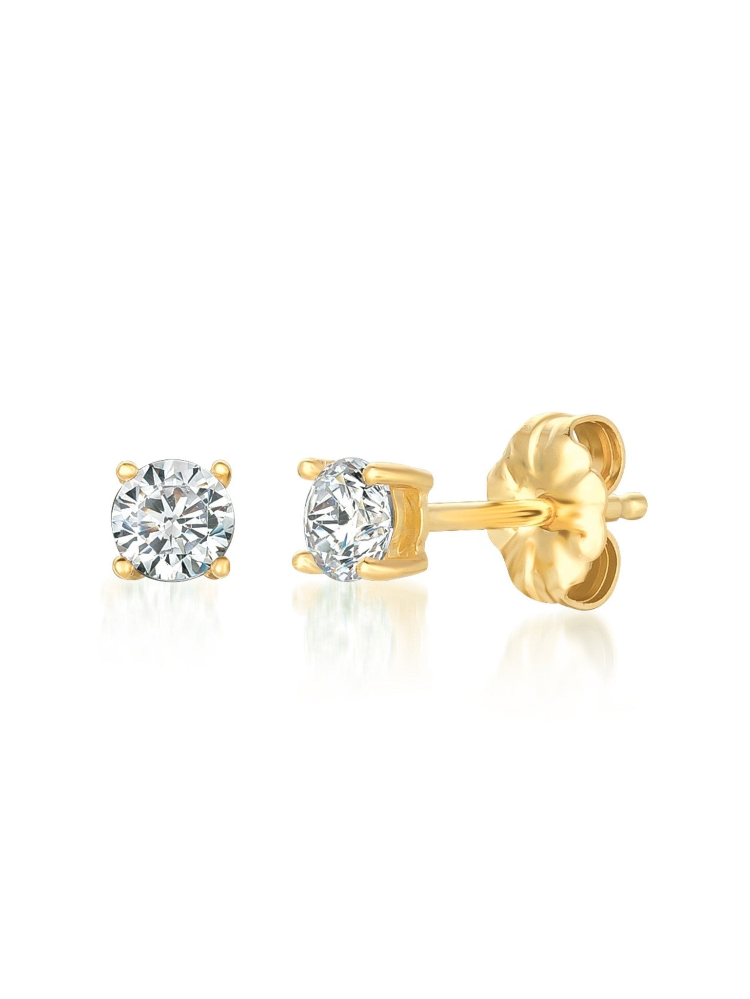 .25ct Brilliant Stud Earrings in Gold - CRISLU