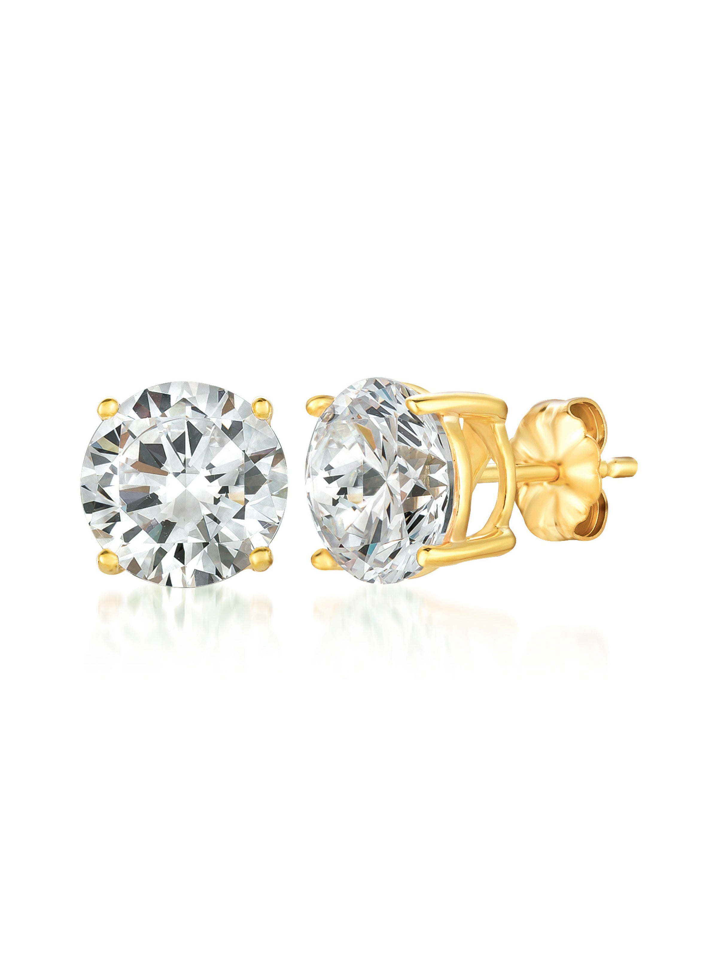 3ct Brilliant Stud Earrings in Gold