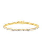 Classic Small Princess Tennis Bracelet Finished in 18kt Yellow Gold