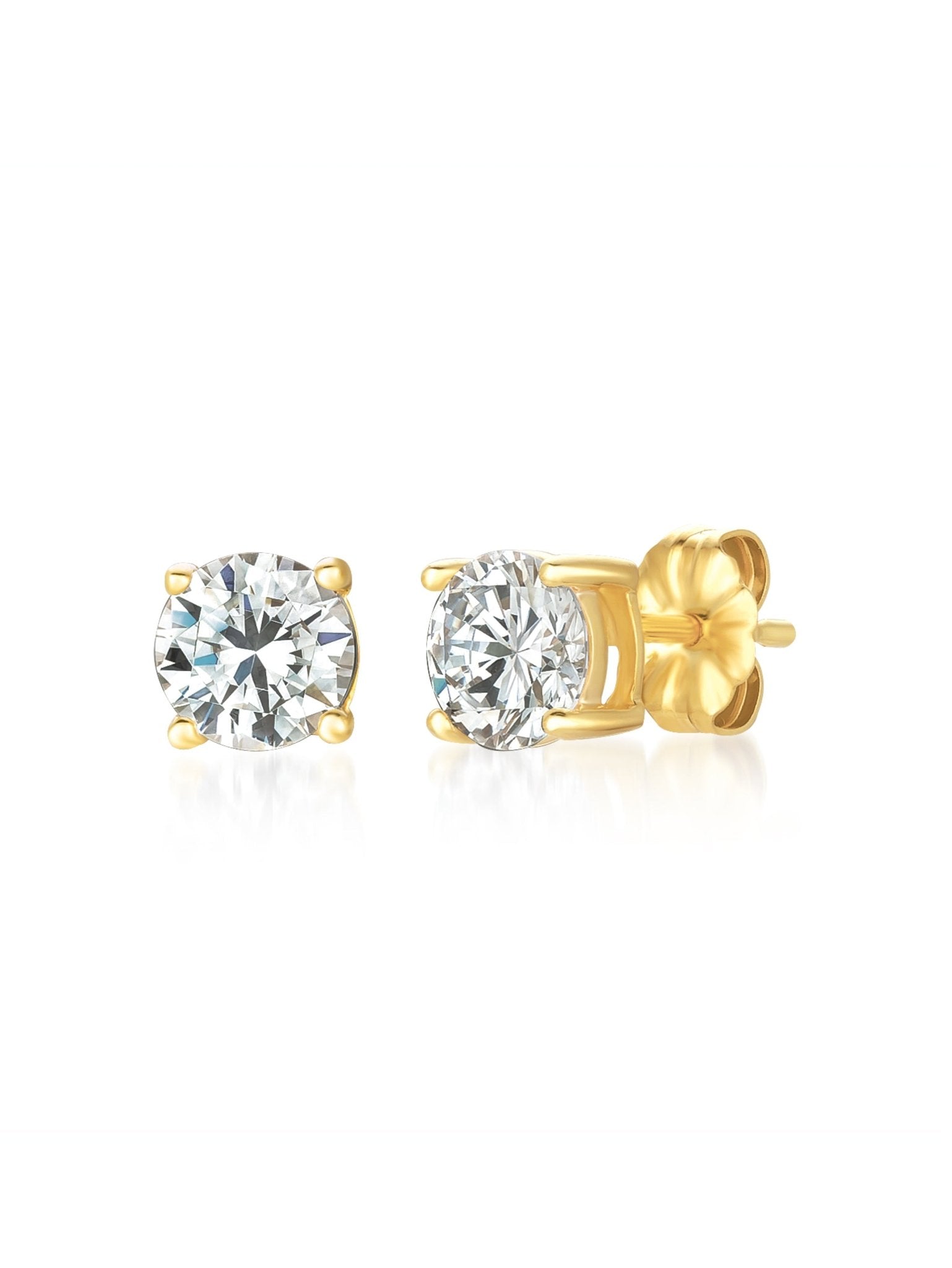 .75ct Brilliant Stud Earrings in Gold - CRISLU