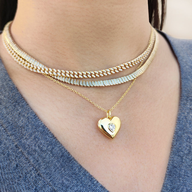 Adore Heart Locket in Gold - CRISLU