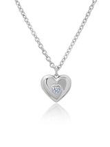 Adore Heart Locket in Platinum - CRISLU