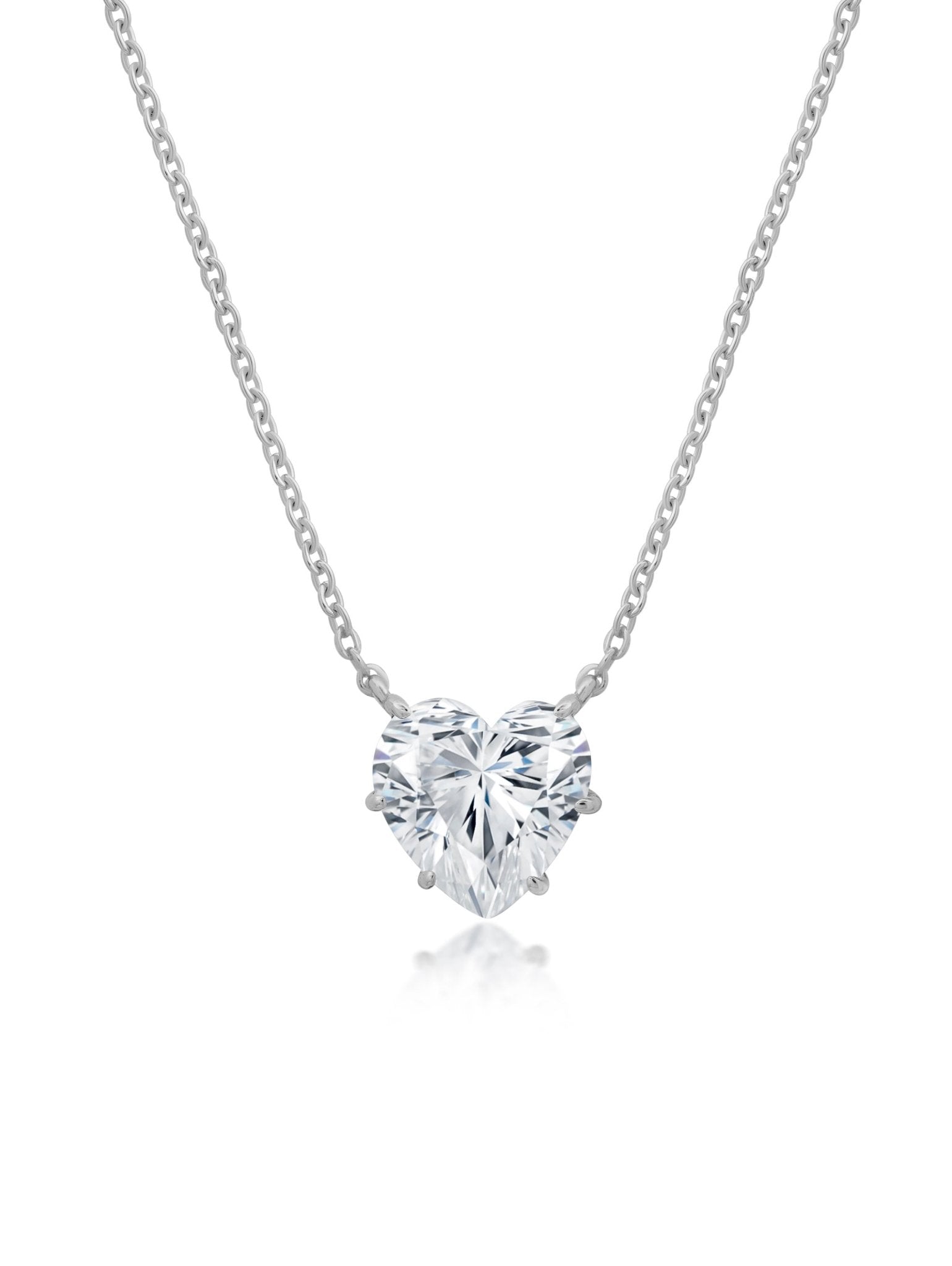 Adore Pendant Heart Necklace in Platinum - CRISLU