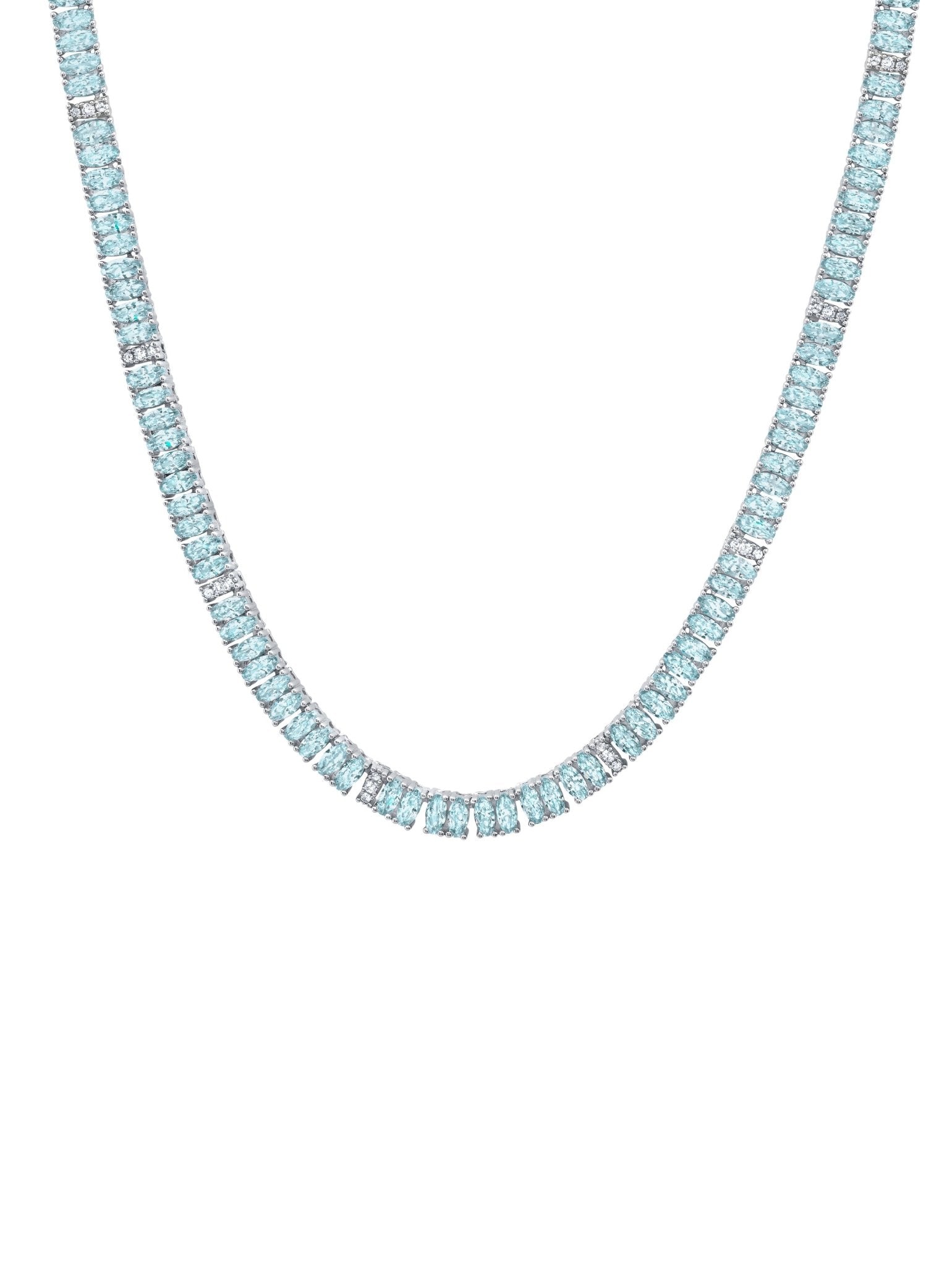 Aqua Hues Tennis Necklace - CRISLU