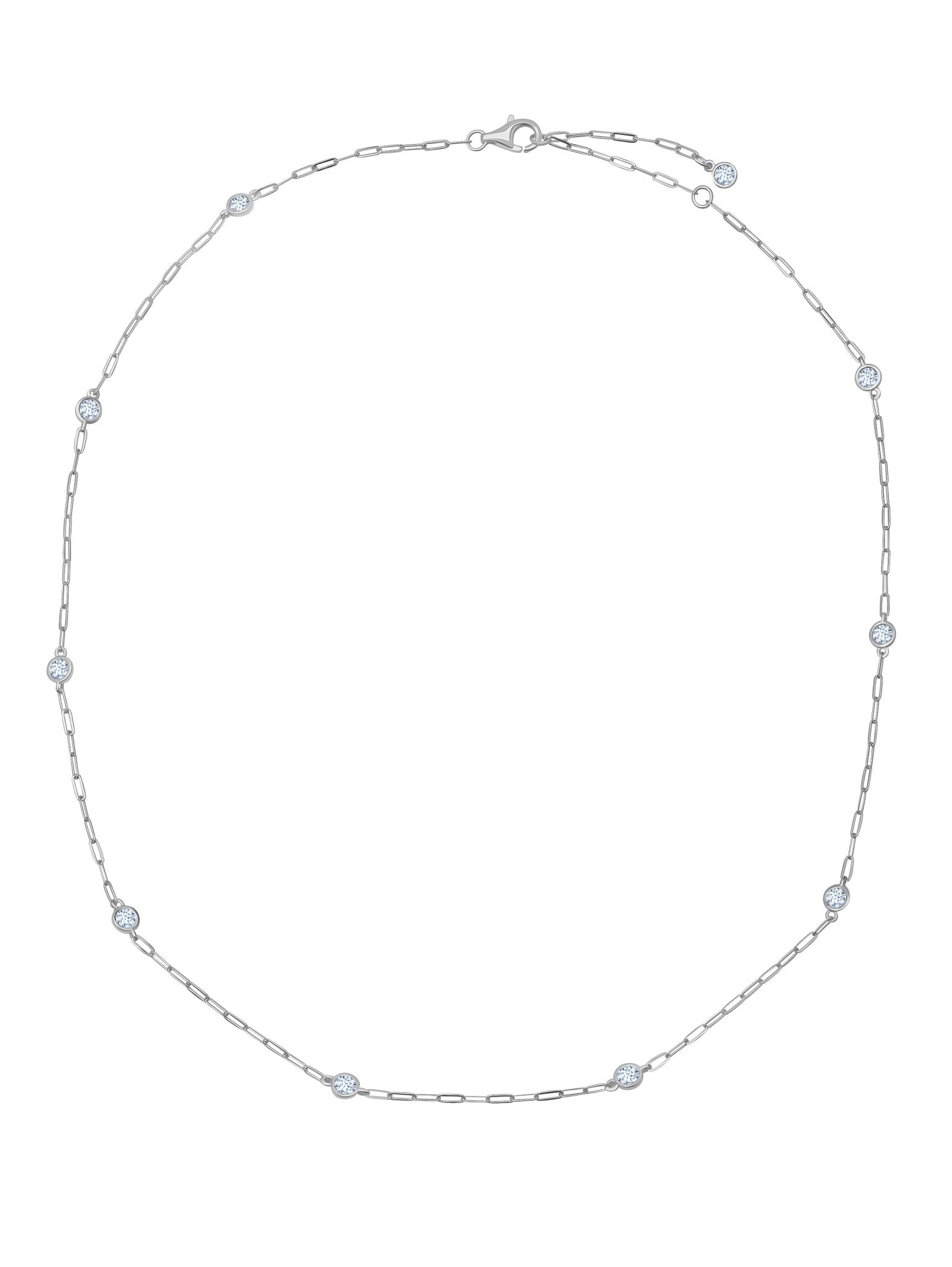 Aura 16" Necklace in Platinum - CRISLU