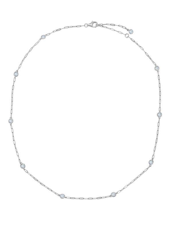 Aura 16" Necklace in Platinum - CRISLU