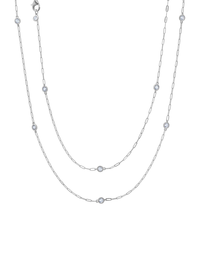 Aura 36" Necklace in Platinum - CRISLU