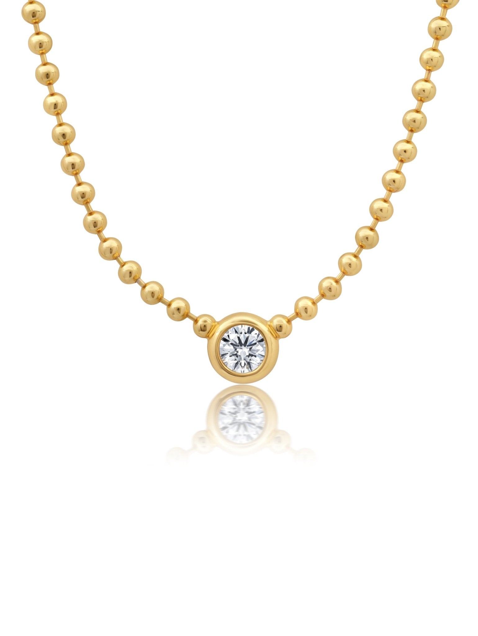 BBY Solitaire Necklace in Gold - CRISLU