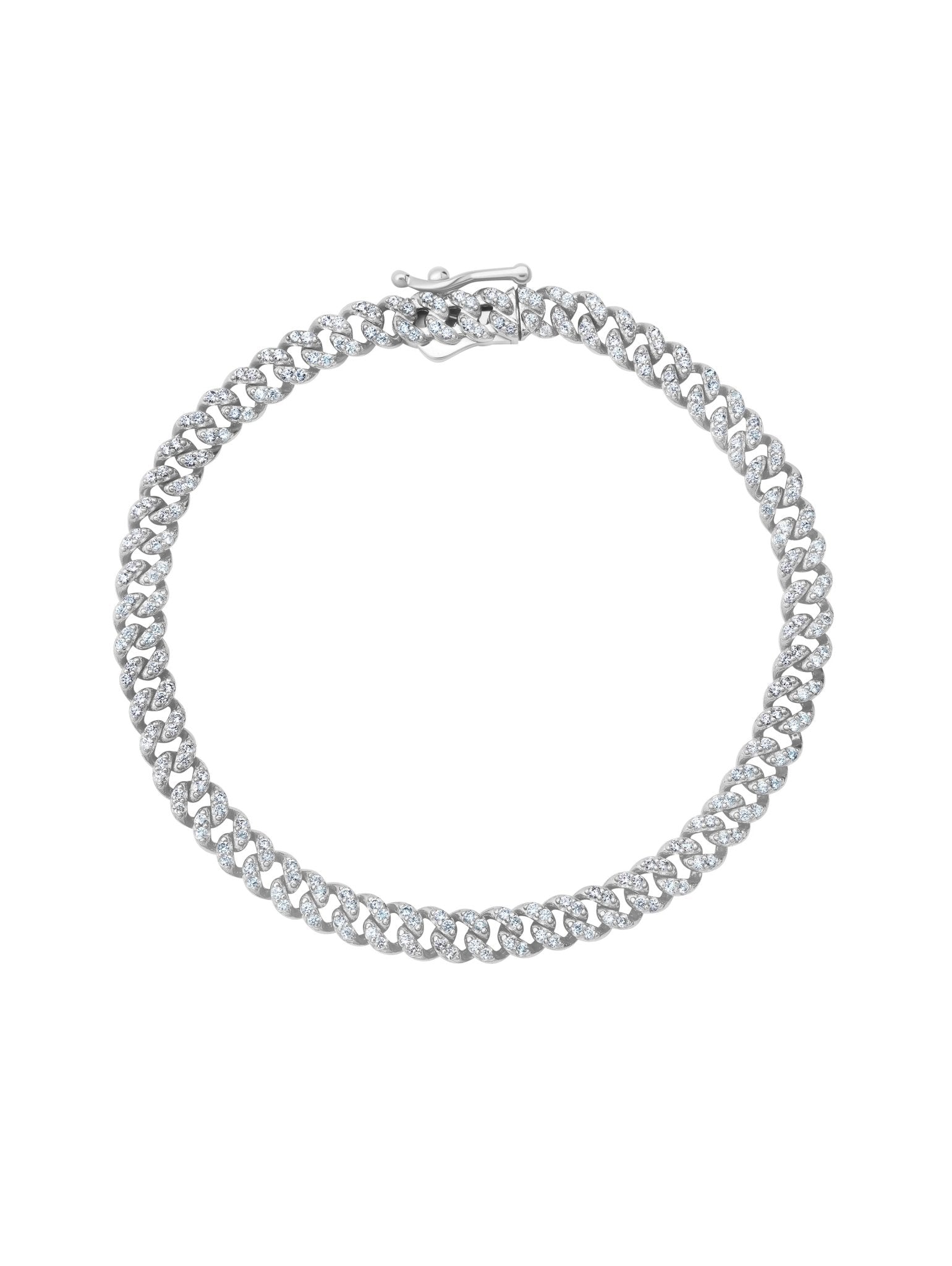 Cabana Cuban Link Bracelet in Platinum - CRISLU