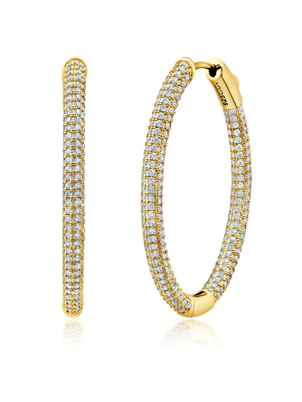 Chamonix Hoop Earrings in Gold - CRISLU