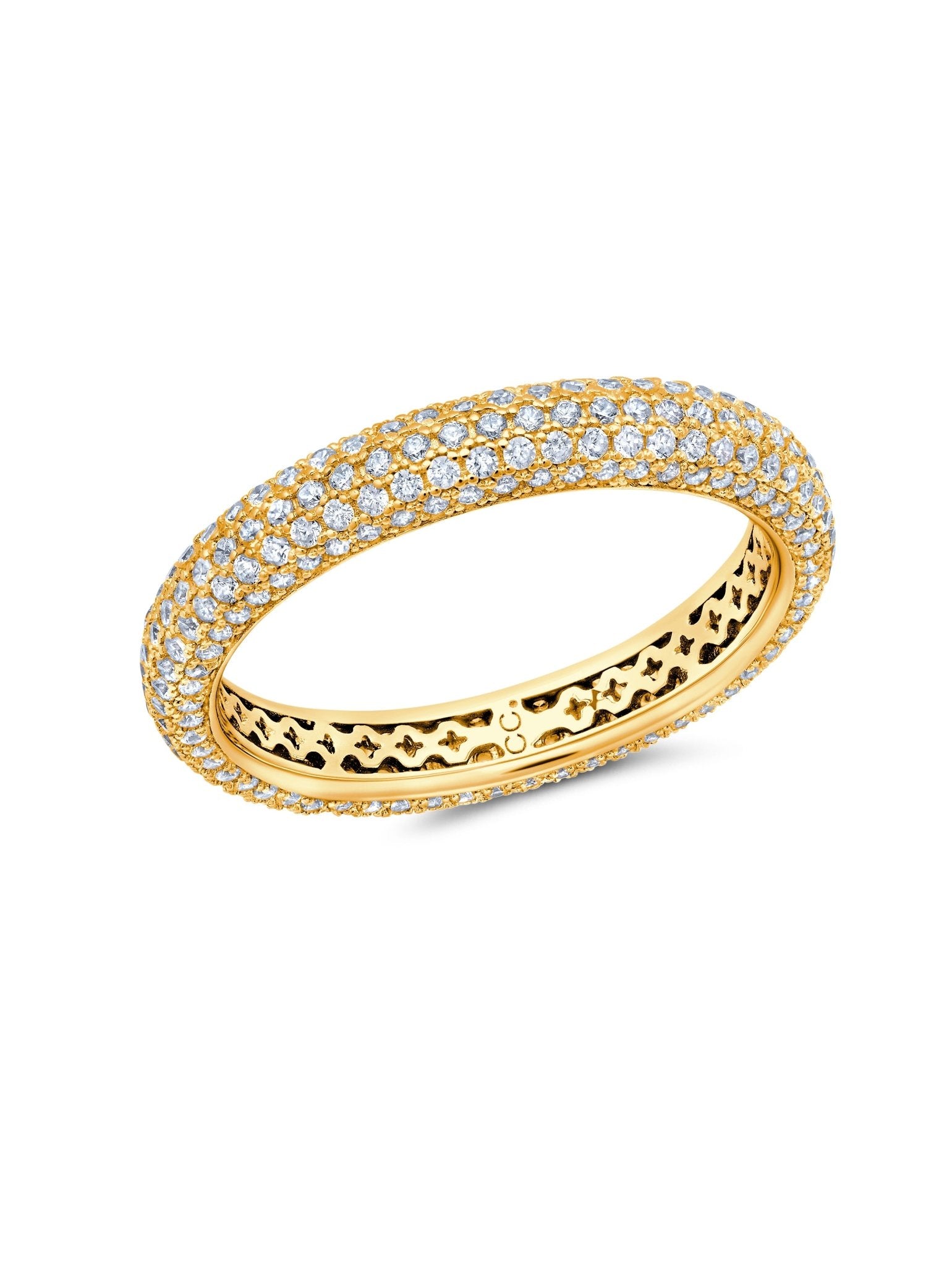 Chamonix Small Eternity Ring in Gold - CRISLU