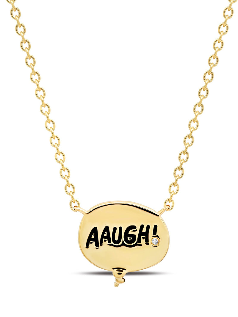 Charlie Brown Thought Balloon Necklace in 18kt Yellow Gold - CRISLU