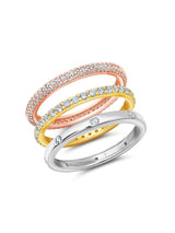 Eternal Tri Tone Stacking Ring - CRISLU