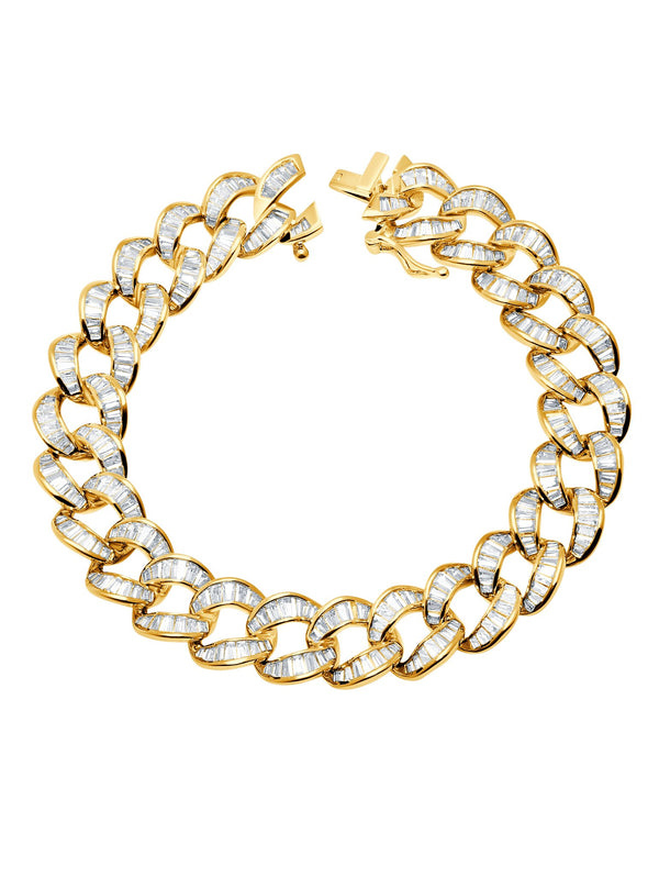 Ice'd Bold Chain Bracelet Finished in 18kt Rose Gold Sale - CRISLU