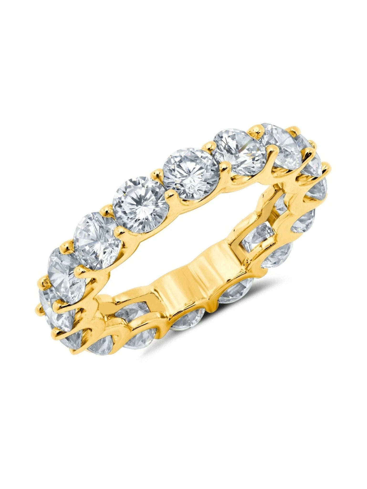 Large Brilliant Cut Eternity Band in Gold - CRISLU