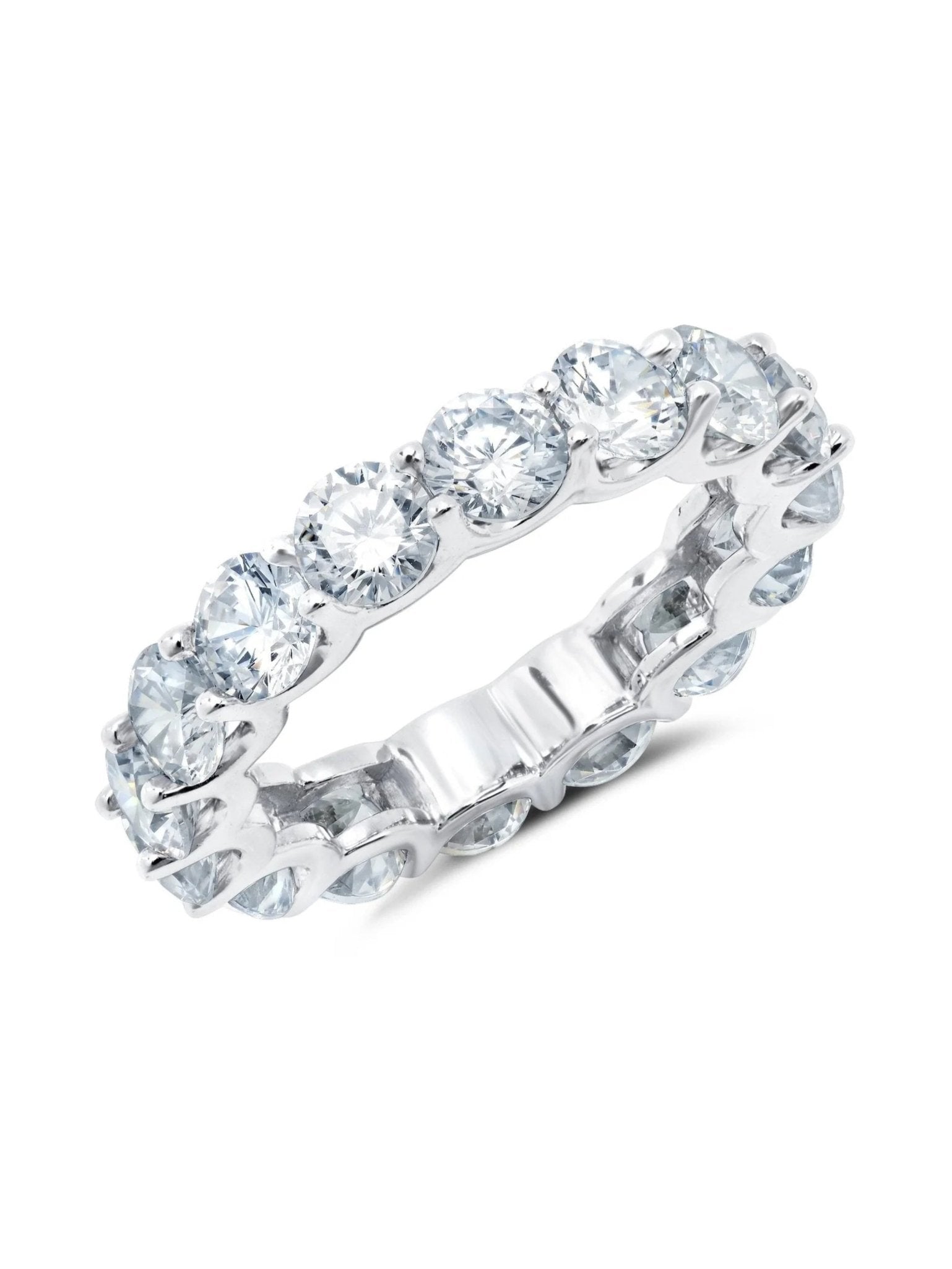 Large Brilliant Cut Eternity Band in Platinum - CRISLU