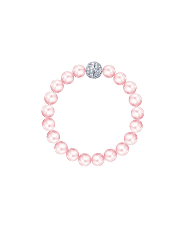 Large Pink Pearl Bracelet - CRISLU