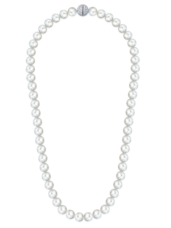 Large White Pearl Necklace - CRISLU