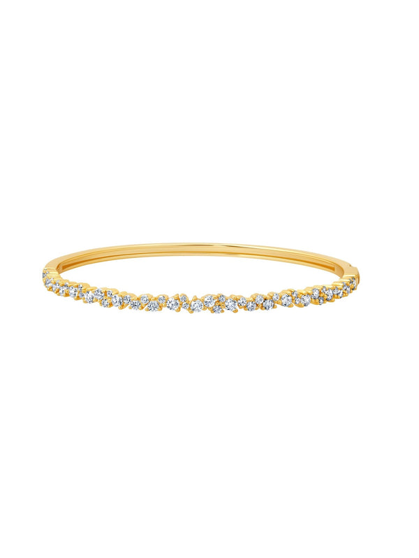 Luminous Cluster Bangle in Gold - CRISLU