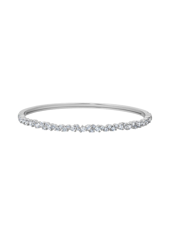 Luminous Cluster Bangle in Platinum - CRISLU