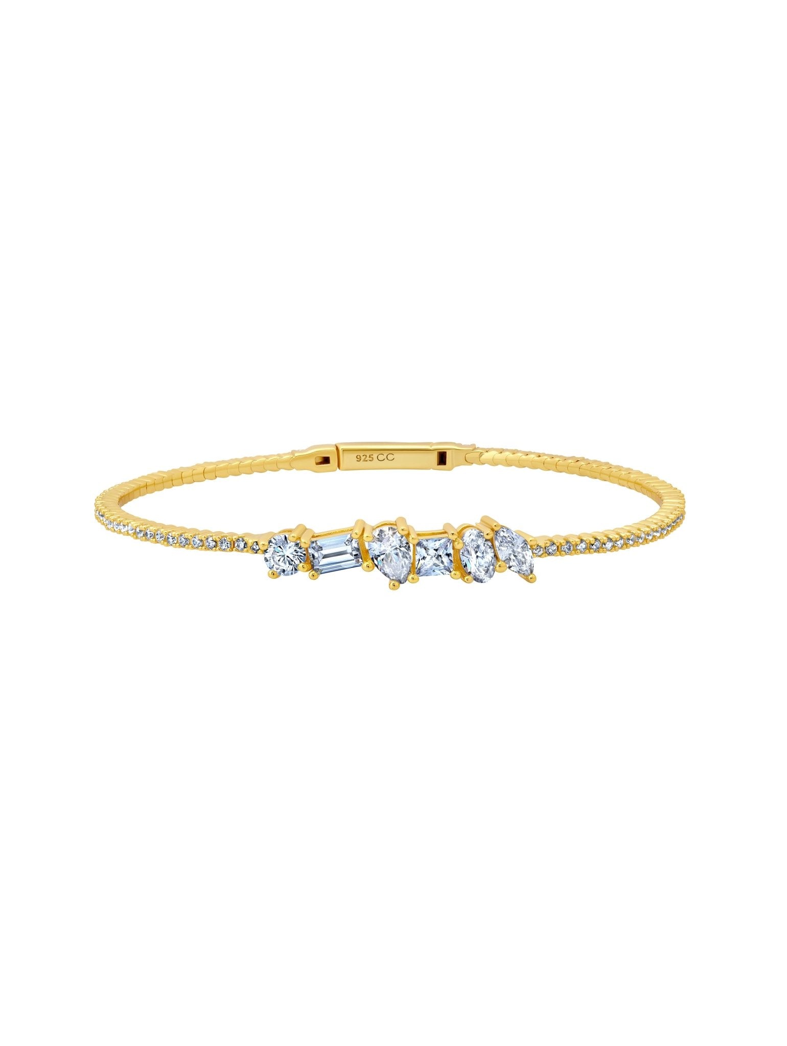 Luminous Flex Bangle in Gold - CRISLU