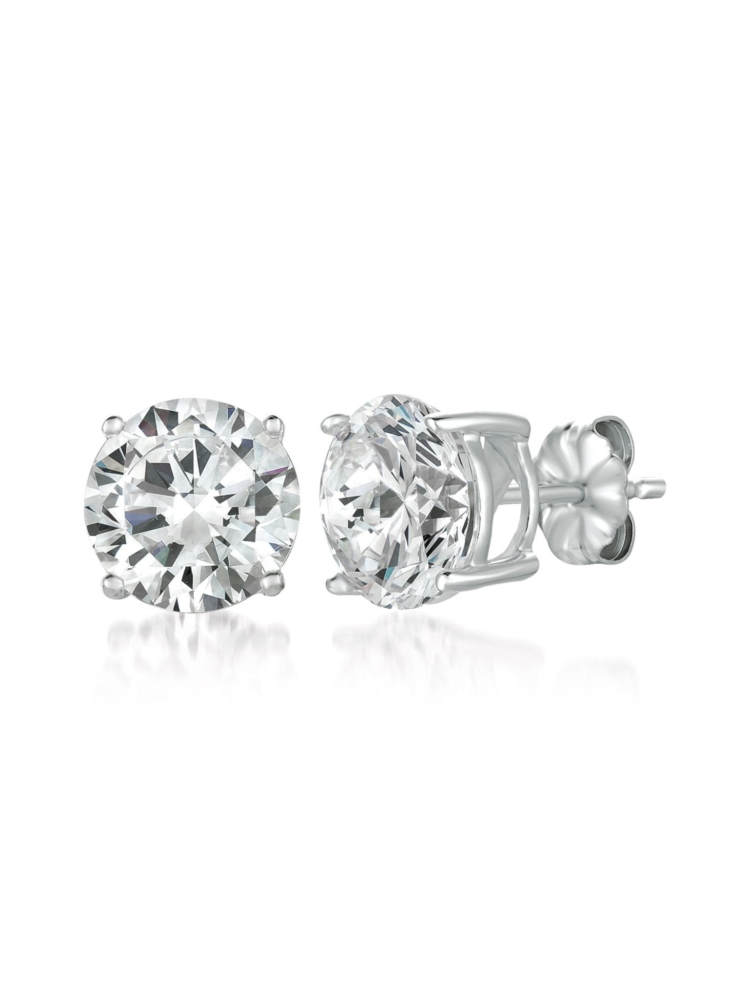 Men’s 3ct Brilliant Cut Stud Earrings in Platinum - CRISLU