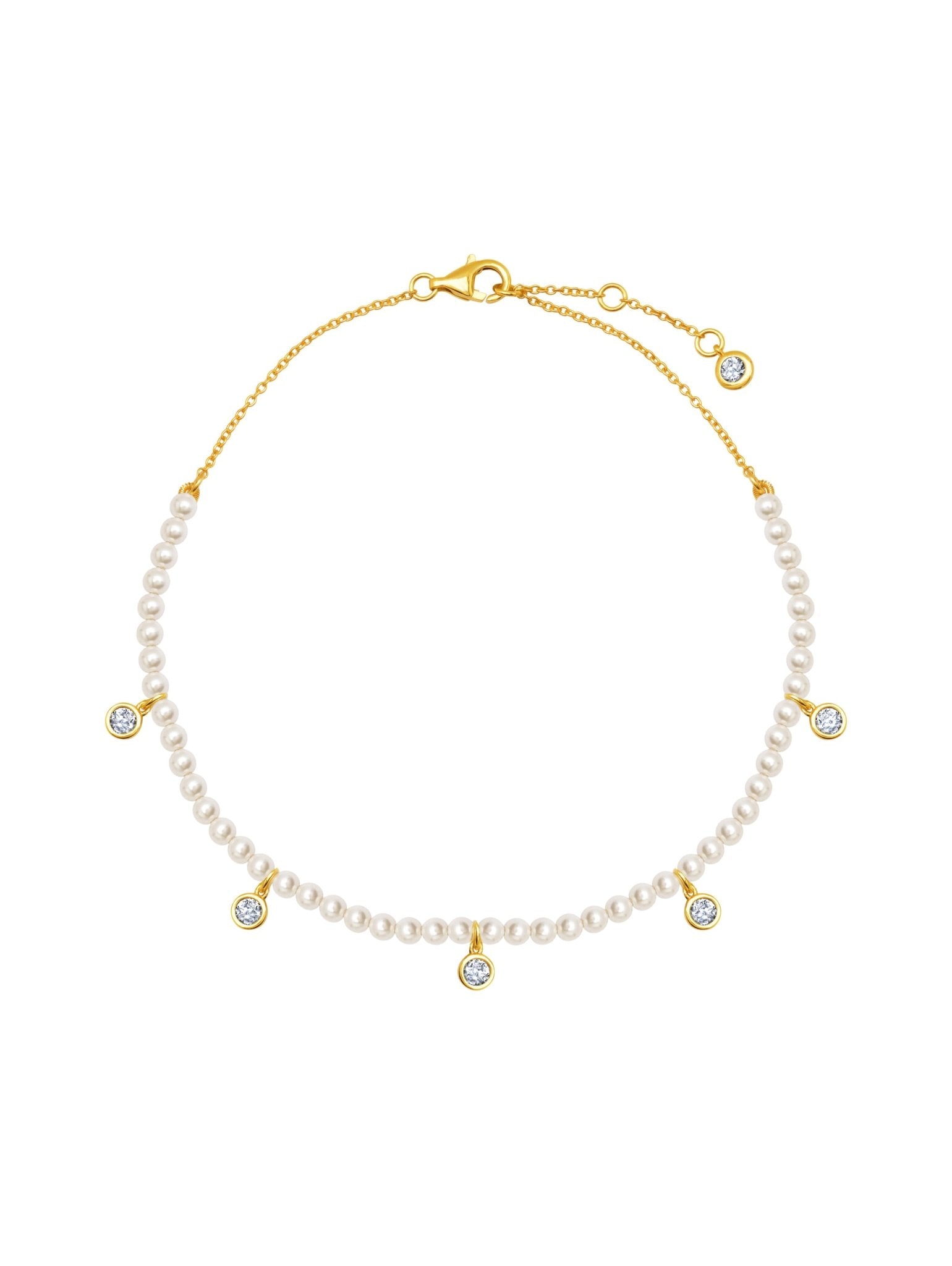 Pearl Anklet in Gold - CRISLU