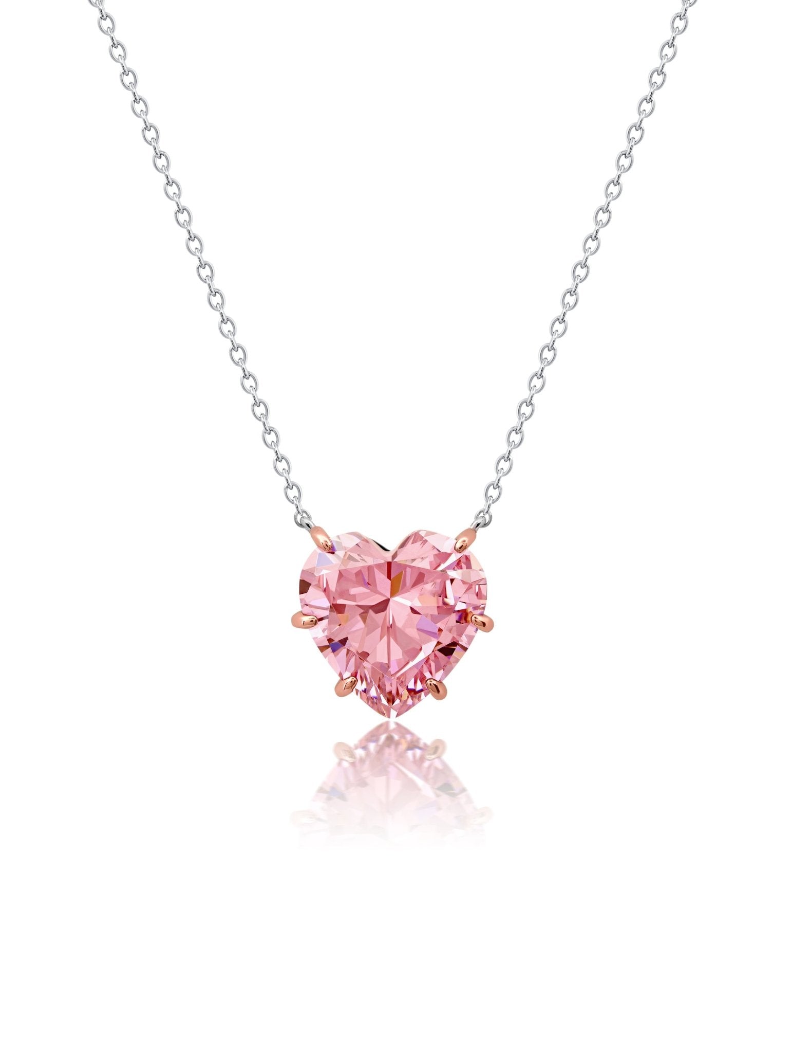 Pink Heart Shaped Necklace - CRISLU