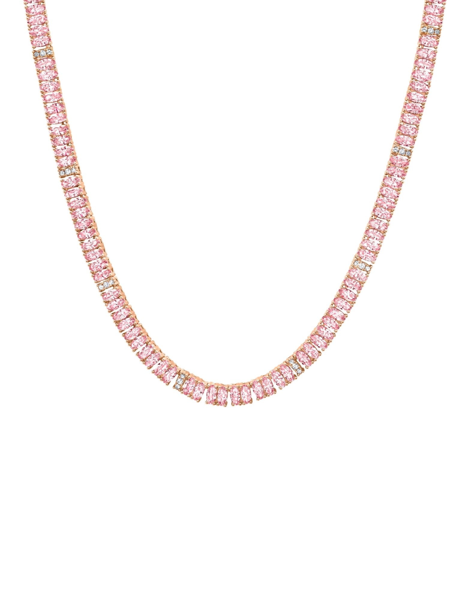 Pink Hues Tennis Necklace - CRISLU