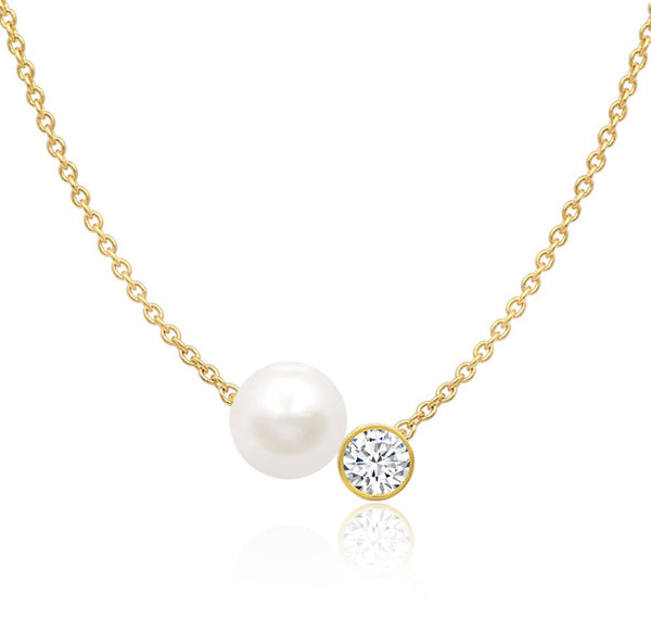 Single Pearl 16''+1''+1'' Extending Necklace - CRISLU