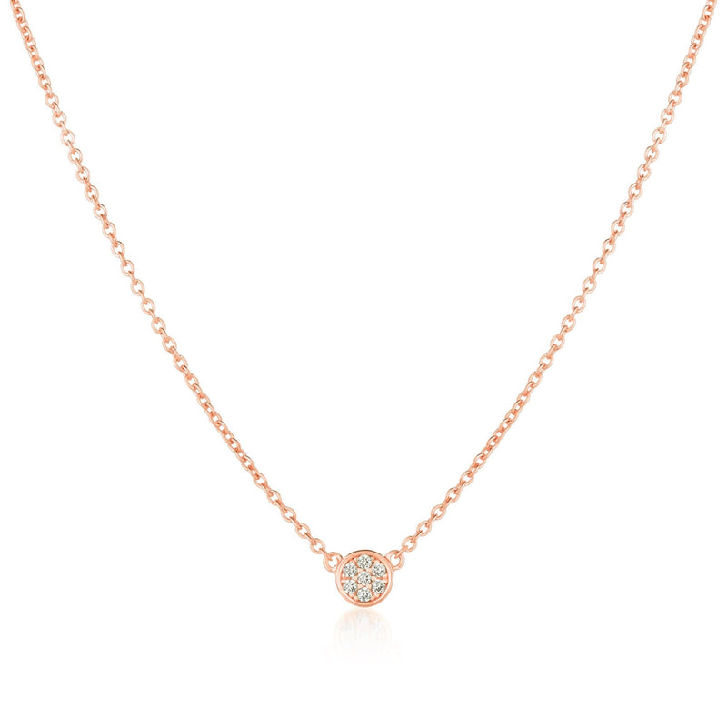 Single Sugar Drop Necklace Finished in 18kt Rose Gold Sale - CRISLU