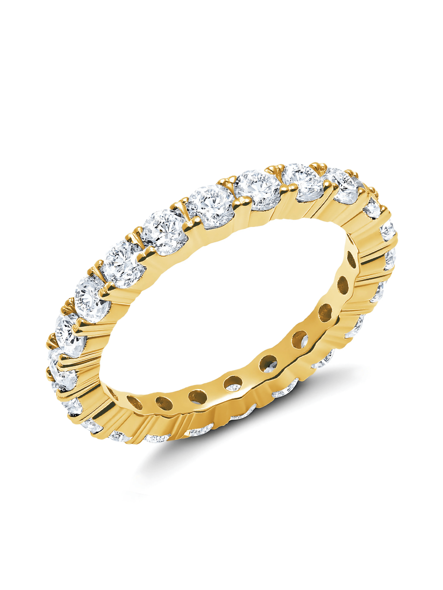 Small Brilliant Cut Eternity Band in Gold - CRISLU