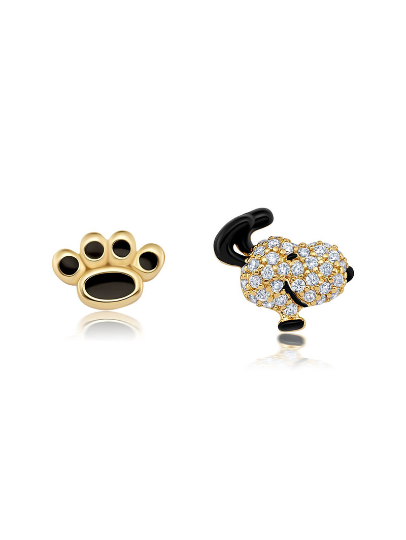 Snoopy/Paw Earrings - Gold - CRISLU