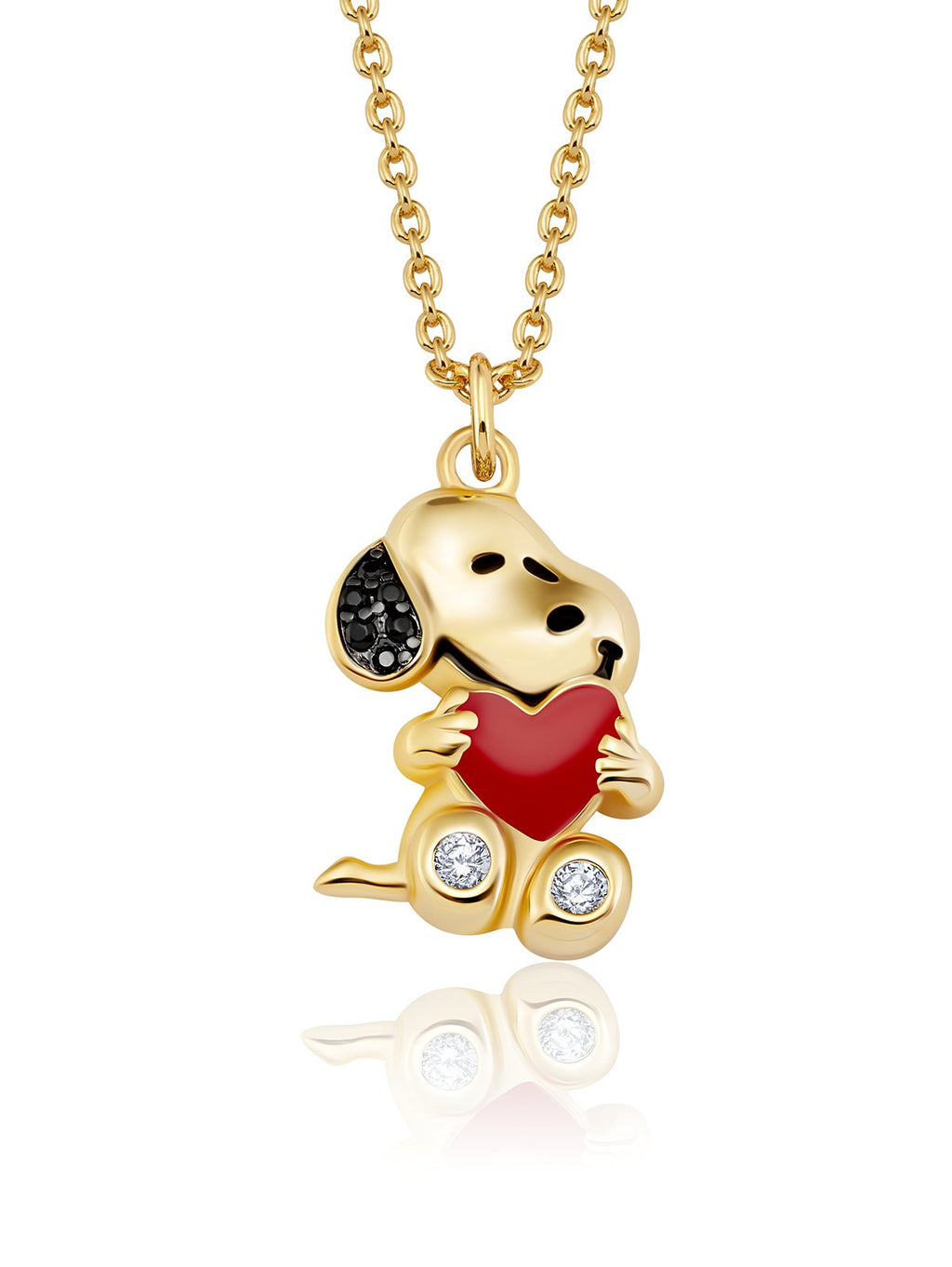 Snoopy s Love Necklace Gold CRISLU