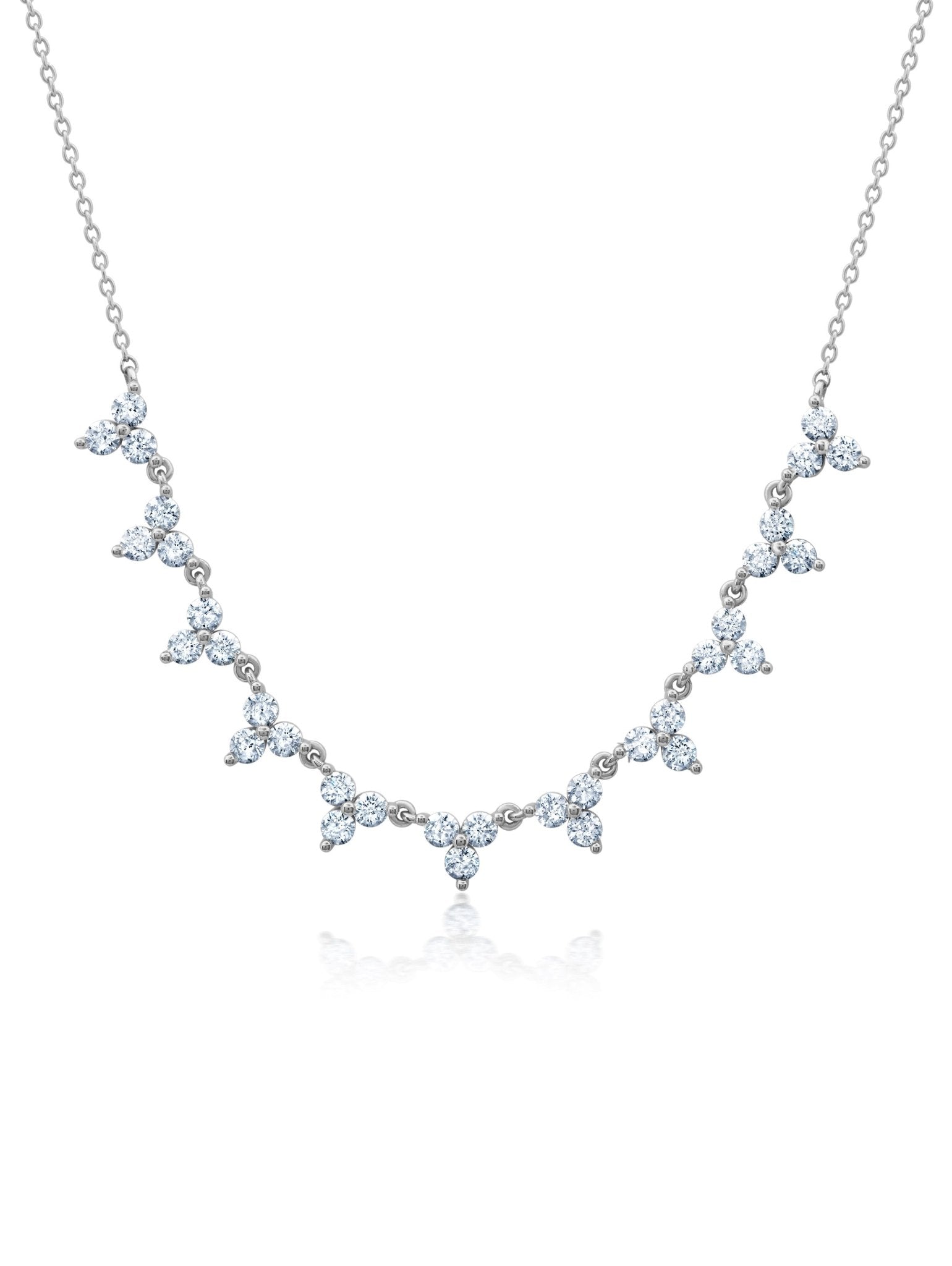 Trilogy Necklace in Platinum - CRISLU