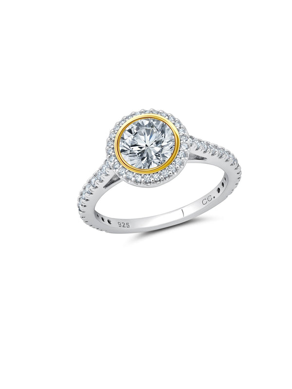 Two Tone Halo Ring - CRISLU