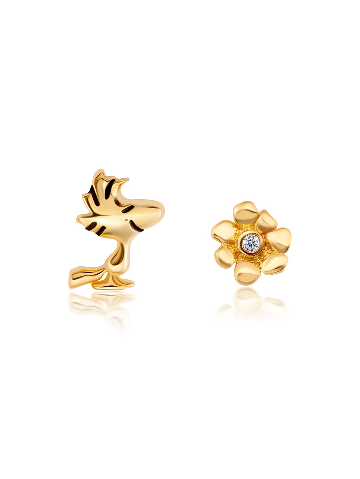 Woodstock/Flower Earrings - Gold - CRISLU