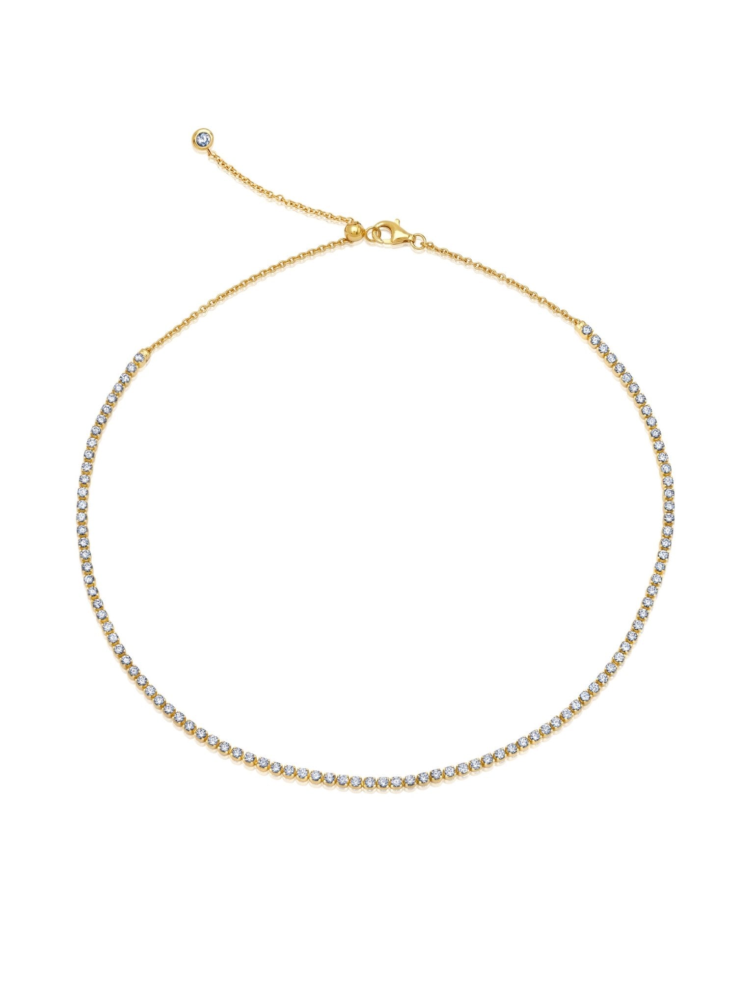 Adjustable Choker Tennis Necklace - CRISLU