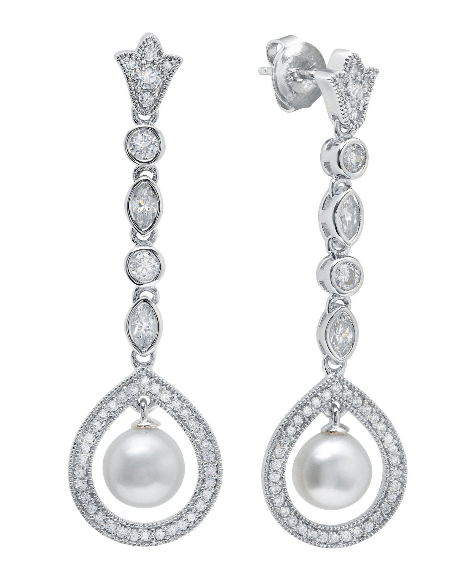 Crislu pearl fashion earrings