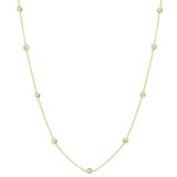 Bezel 16" Necklace Finished in 18kt Yellow Gold -4mm - CRISLU