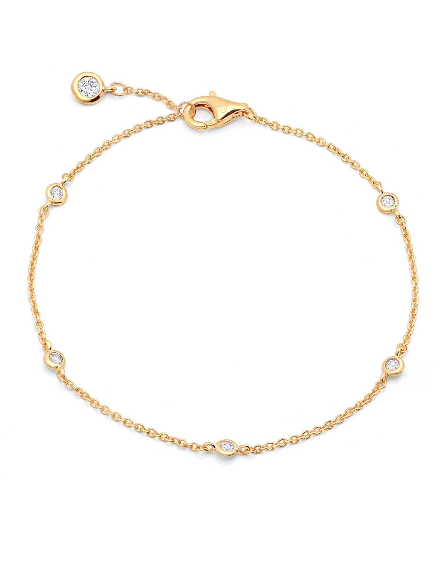 Bezel Bracelet Finished in 18kt Yellow Gold - CRISLU