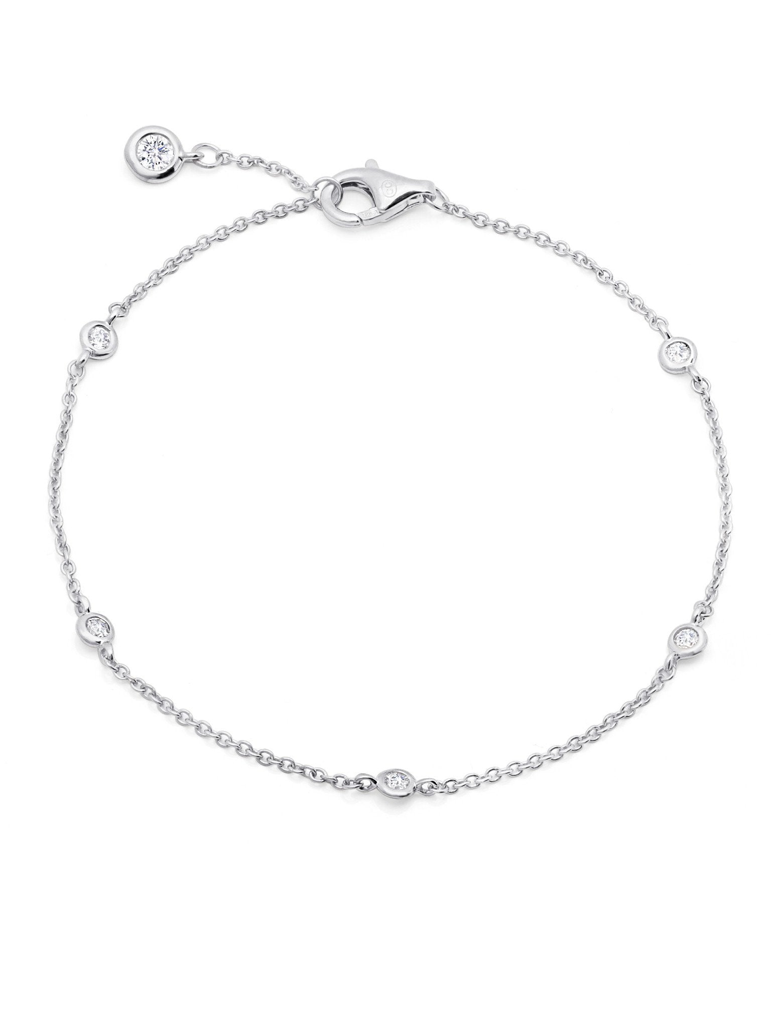 Bezel Bracelet Finished in Pure Platinum - CRISLU