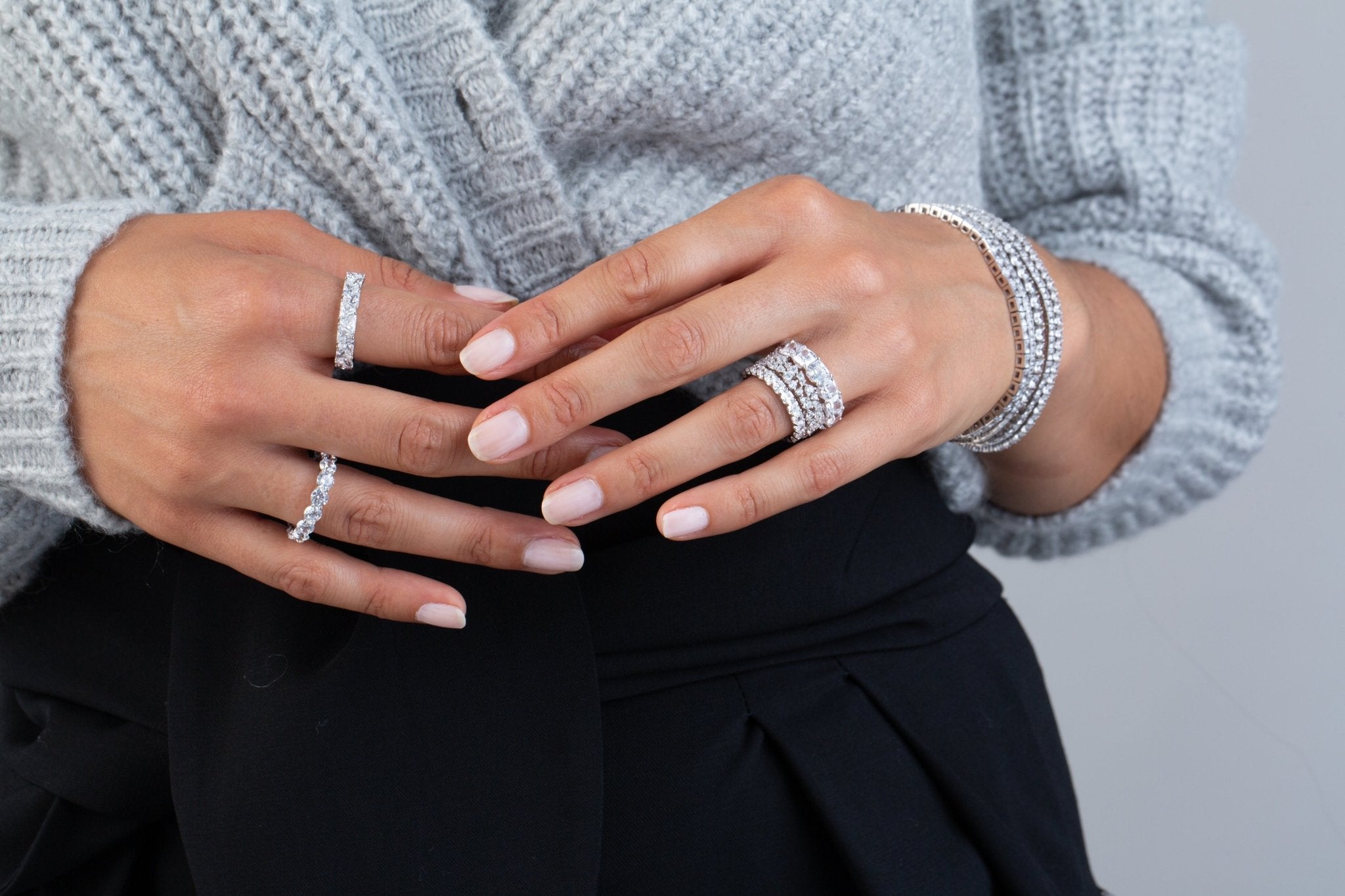 Brilliant Round Cut Eternity Band - 3 mm - Finished in Pure Platinum - CRISLU