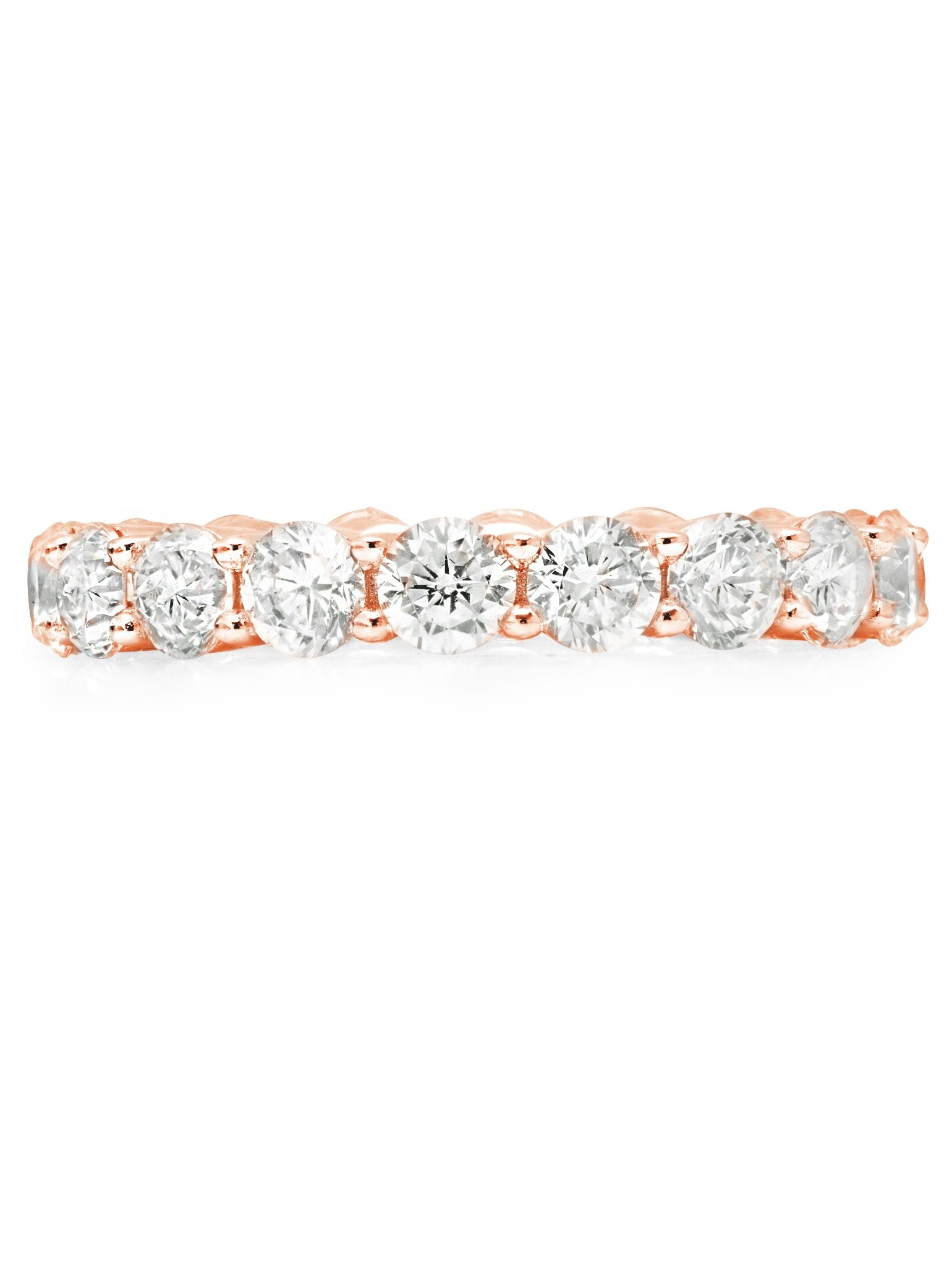 Brilliant Round Cut Eternity Band - 3.75 mm - Finished in 18kt Rose Gold - CRISLU